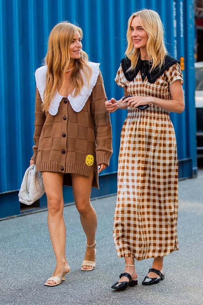 gingham dress spring-2021-copenhagen-fashion-week-street-style-instagram